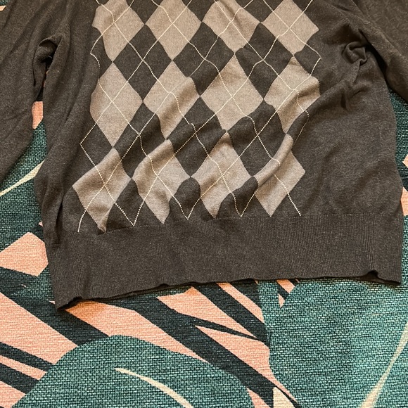 EUC Banana Republic Mens Silk Cotton Cashmere argyle sweater (large) - Picture 5 of 6
